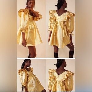 Selva Negra atomo dress in azteca gold